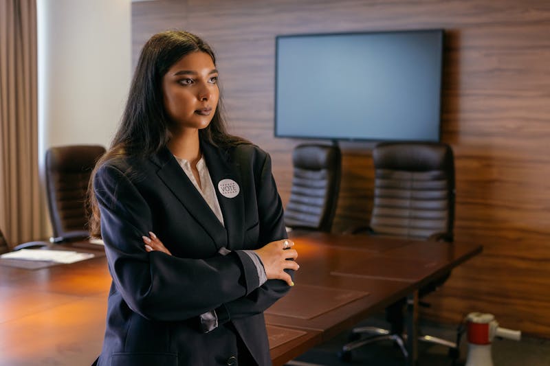 Restaurant manager posing in professional attire